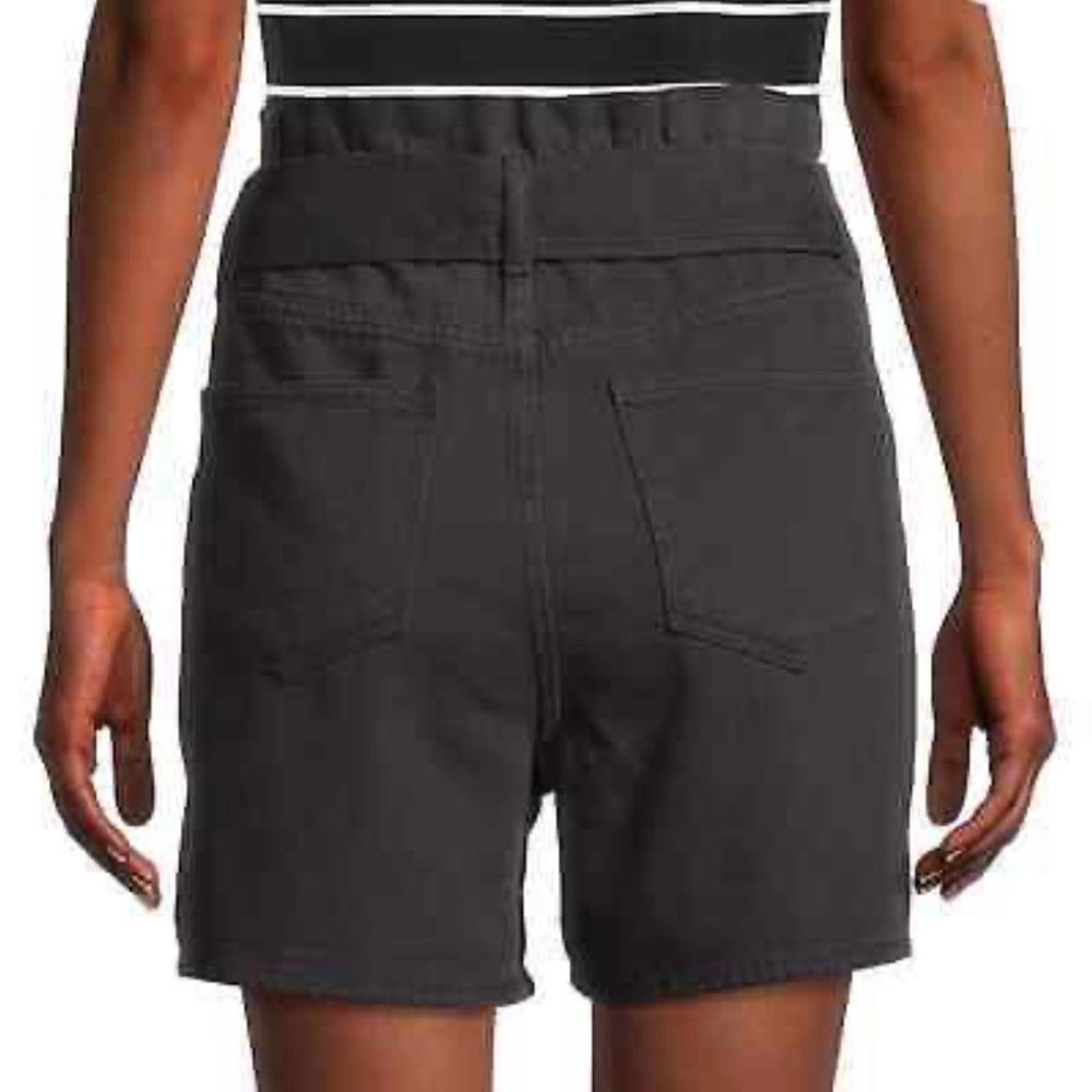 Joe's Brinkley Paper Bag with Belt Black Denim Shorts Size 32 - Picture 3 of 12